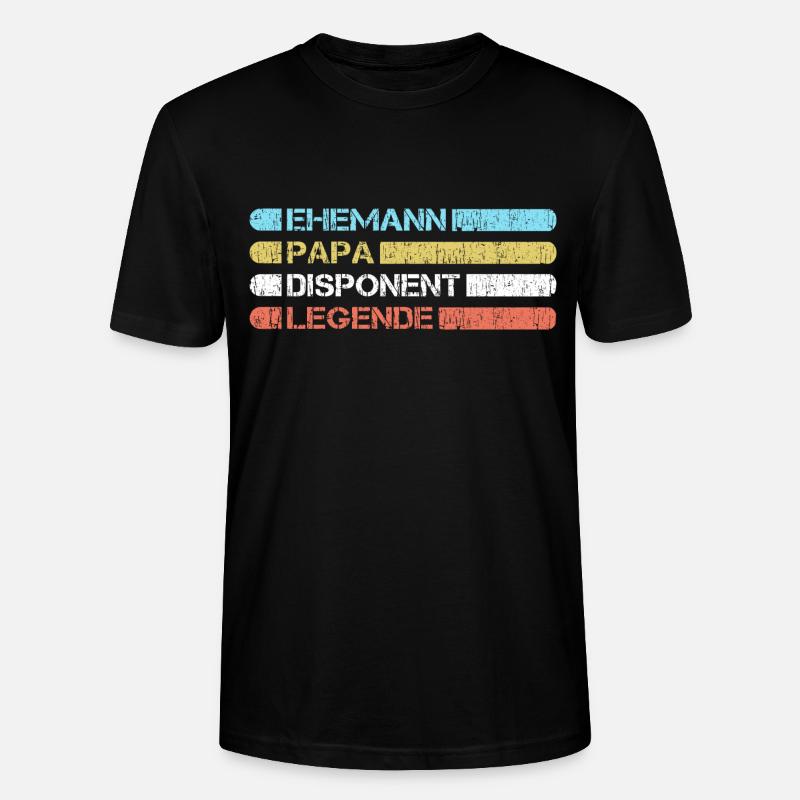 Papa der Disponent - Stanley/Stella Unisex Bio-T-Shirt CRAFTER - Schwarz