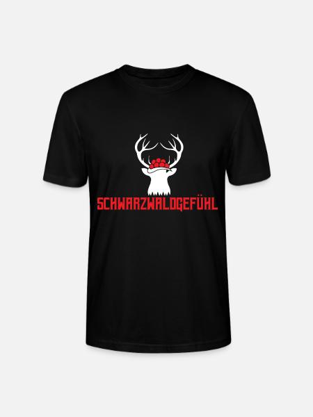 Schwarzwald Gefühl Hirschgeweih - Stanley/Stella Unisex Bio-T-Shirt CRAFTER - Schwarz