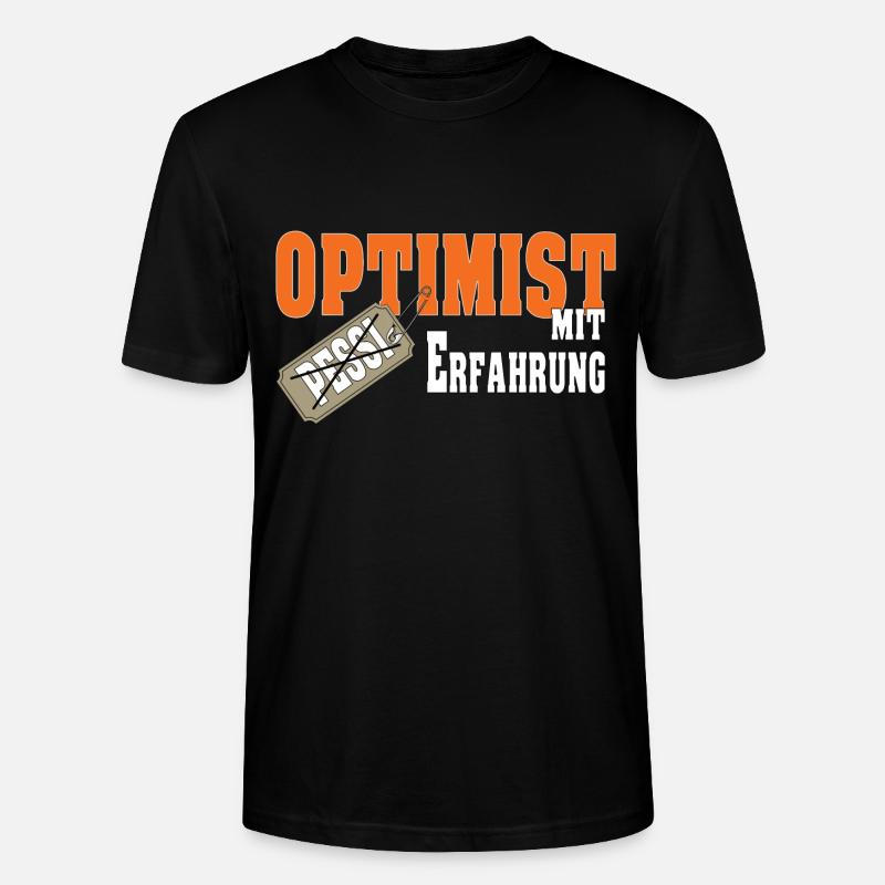Optimist mit Erfahrung Geschenk - Stanley/Stella Unisex Bio-T-Shirt CRAFTER - Schwarz