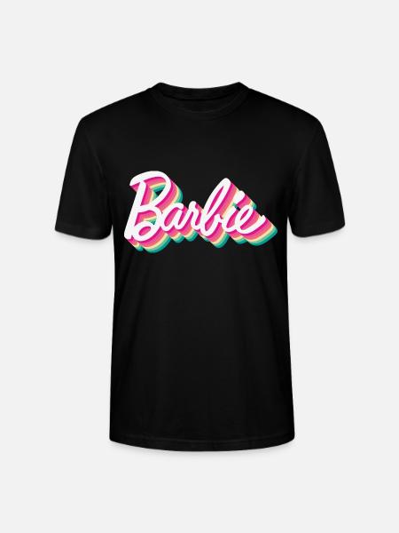 Barbie Kolorowe logo - Ekologiczna koszulka typu unisex Stanley/Stella CRAFTER - czarny