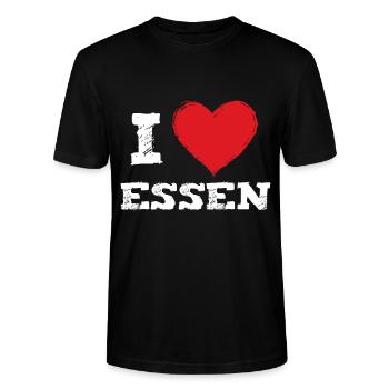 Ich liebe meine Stadt Essen - Stanley/Stella Unisex Bio-T-Shirt CRAFTER - Schwarz - Vorne - Alina (178cm) & Michal (187cm)