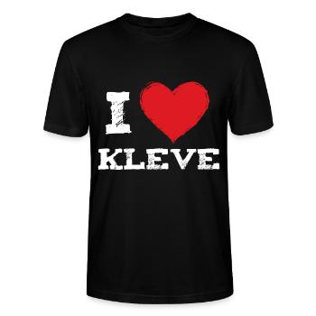 Ich liebe meine Stadt Kleve - Stanley/Stella Unisex Bio-T-Shirt CRAFTER - Schwarz - Vorne - Alina (178cm) & Michal (187cm)