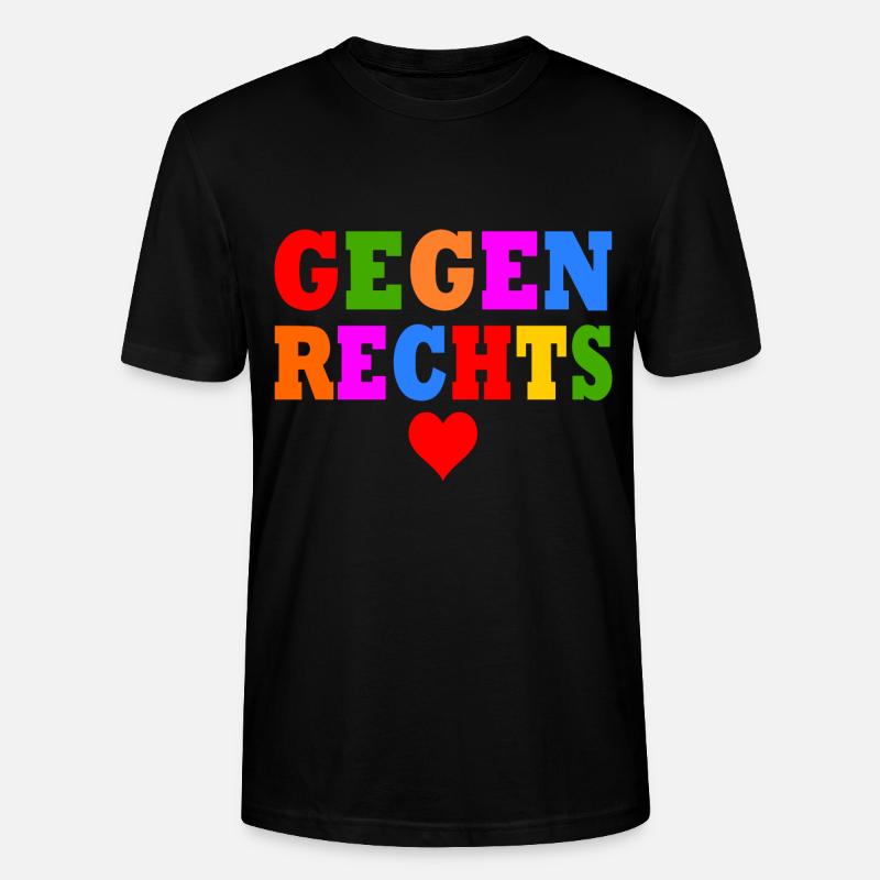 Gegen rechts - Stanley/Stella Unisex Bio-T-Shirt CRAFTER - Schwarz