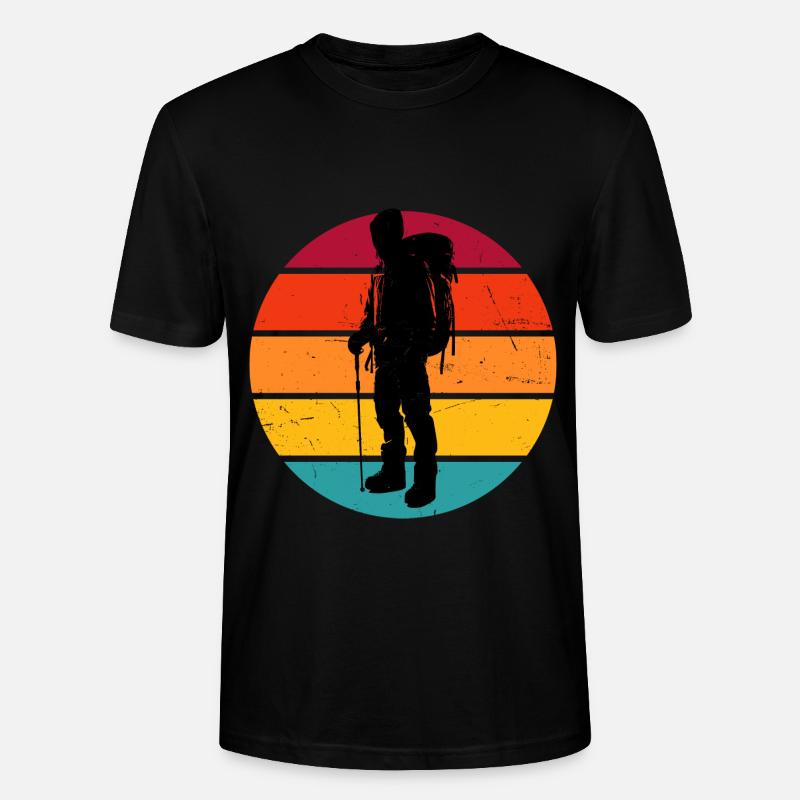 Climbing Boulder Climber Climber Bouldering - Stanley/Stella CRAFTER Unisex Organic T-Shirt - black