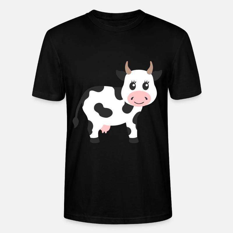 vache - T-shirt bio CRAFTER Stanley Stella Unisexe - noir