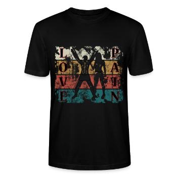 Domina mit Sklave - Stanley/Stella Unisex Bio-T-Shirt CRAFTER - Schwarz - Vorne - Alina (178cm) & Michal (187cm)