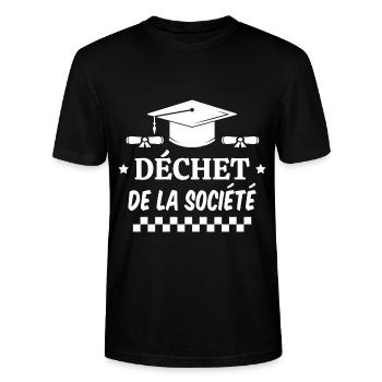 déchet de la société - T-shirt bio CRAFTER Stanley Stella Unisexe - noir - Devant - Alina (178cm) & Michal (187cm)