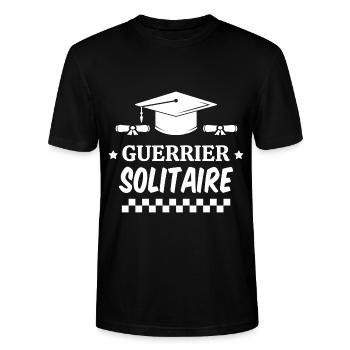 guerrier solitaire - T-shirt bio CRAFTER Stanley Stella Unisexe - noir - Devant - Alina (178cm) & Michal (187cm)