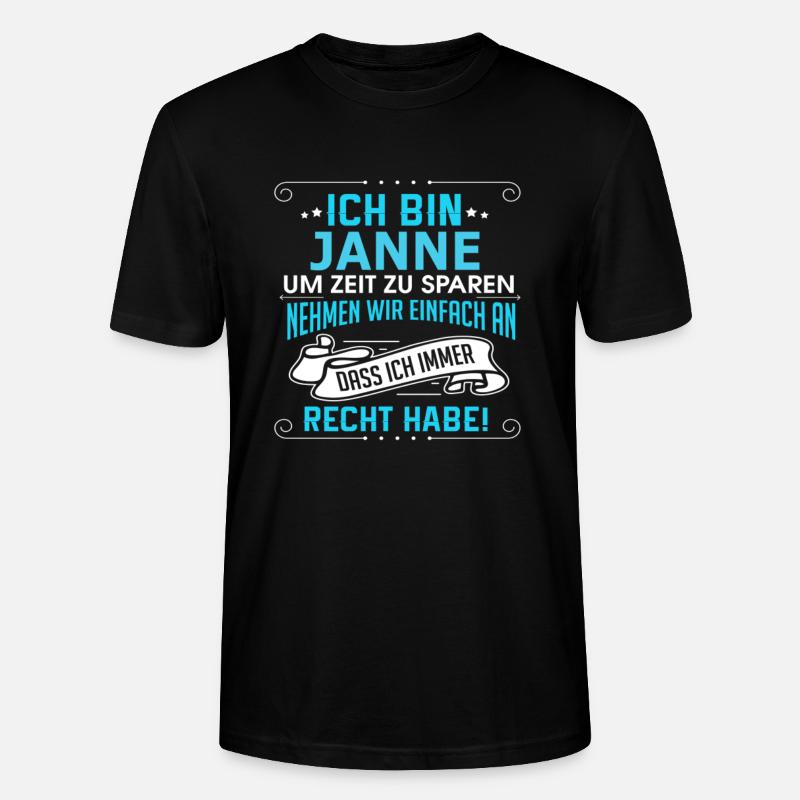 JANNE - Stanley/Stella Unisex Bio-T-Shirt CRAFTER - Schwarz