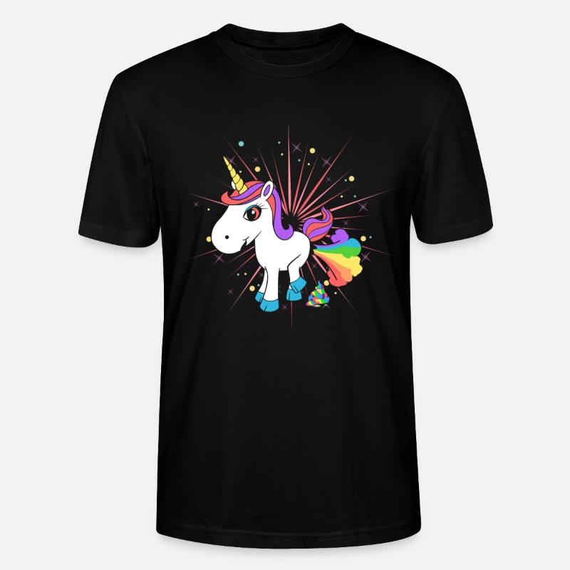 Pupsendes Einhorn - Stanley/Stella Unisex Bio-T-Shirt CRAFTER - Schwarz