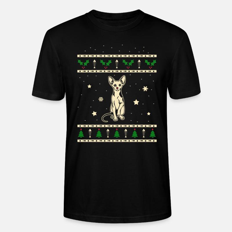 Sphynx Weihnachtsgeschenk - Stanley/Stella Unisex Bio-T-Shirt CRAFTER - Schwarz