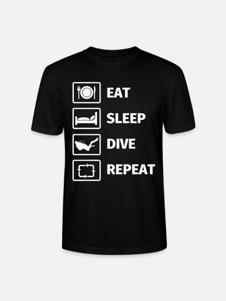 Duiken Duiker gift grappige zeggen - Stanley/Stella Uniseks bio-T-shirt CRAFTER - zwart
