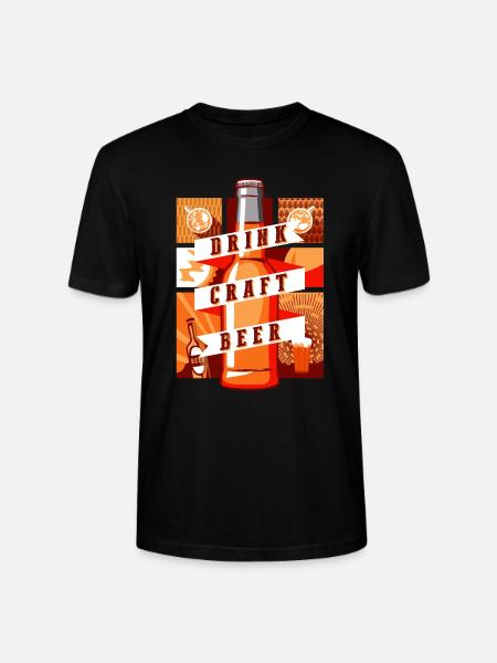 Drink craft beer - Stanley/Stella CRAFTER Unisex Organic T-Shirt - black