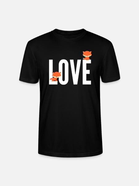 Fuchs Love Fox - Stanley/Stella CRAFTER Unisex Organic T-Shirt - black