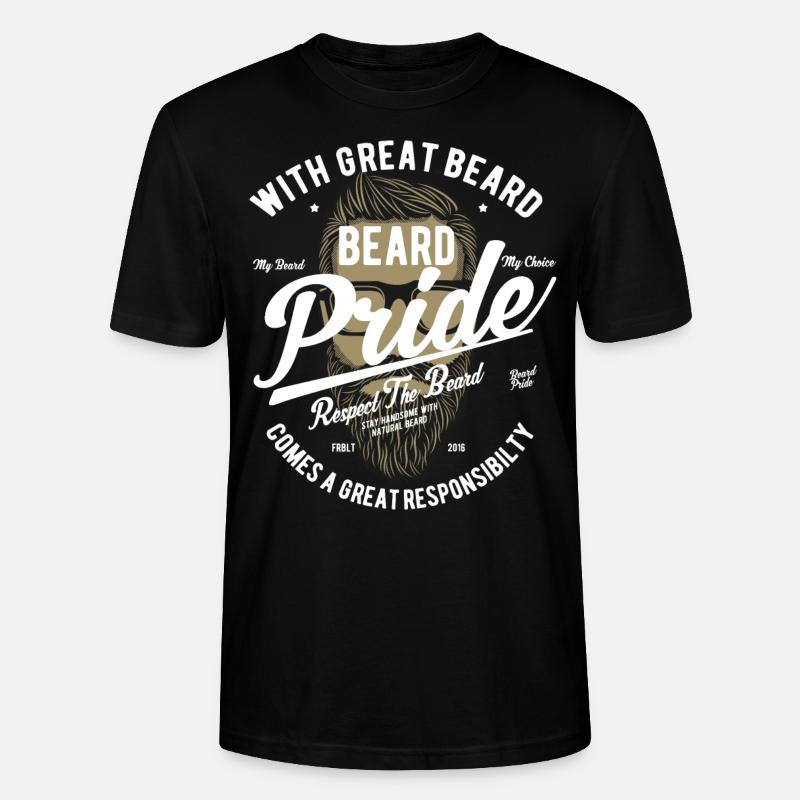 Barbe Pride 2 - T-shirt bio CRAFTER Stanley Stella Unisexe - noir