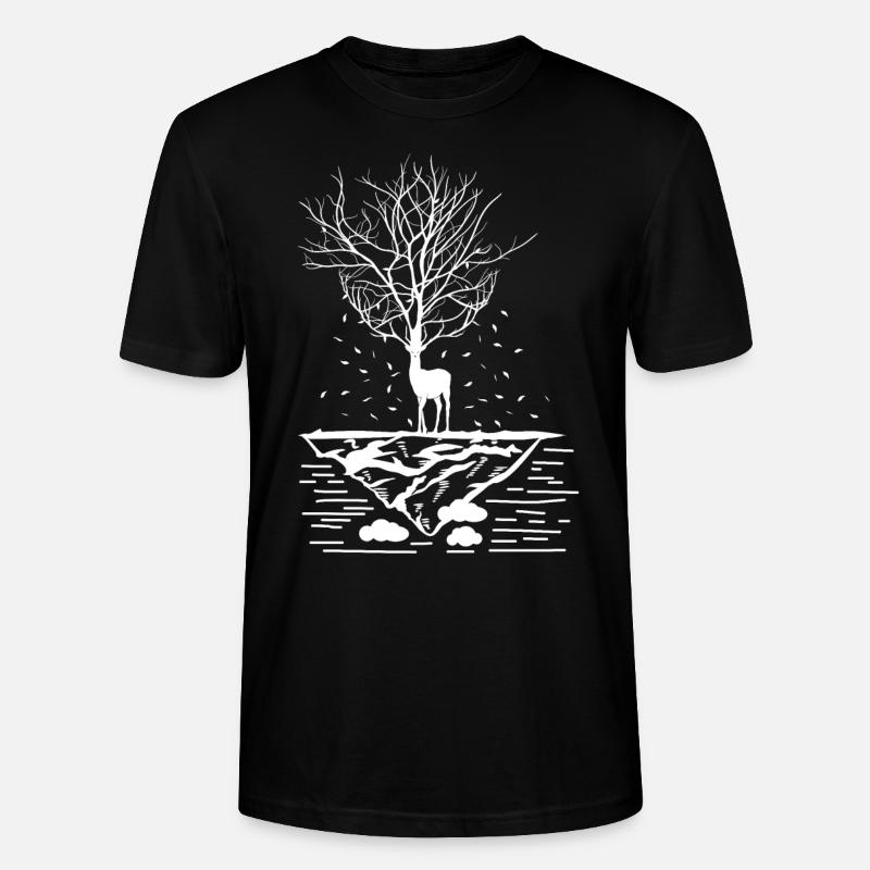 Fairytale tree deer - Stanley/Stella CRAFTER Unisex Organic T-Shirt - black