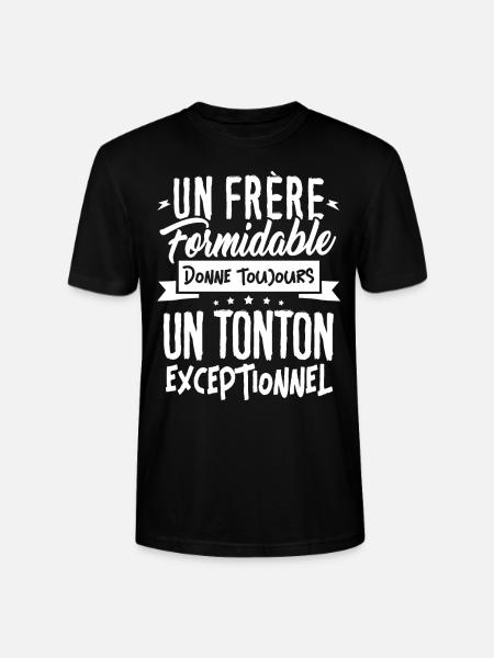 Tshirt per Brother / Uncle - Un eccezionale Tonton - Maglietta unisex ecologica CRAFTER di Stanley/Stella - nero