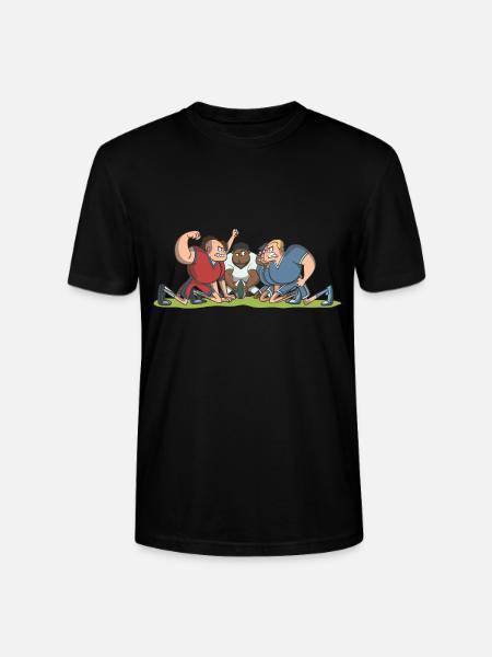 Rugby Scrum Gift Idea - Stanley/Stella CRAFTER Unisex Organic T-Shirt - black