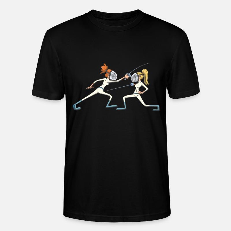 Fechten Ausweichmanöver Geschenk Idee - Stanley/Stella Unisex Bio-T-Shirt CRAFTER - Schwarz