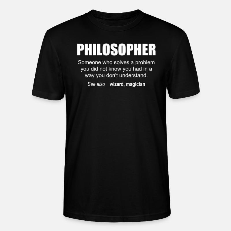 Philosopher Description - Stanley/Stella Unisex Bio-T-Shirt CRAFTER - Schwarz