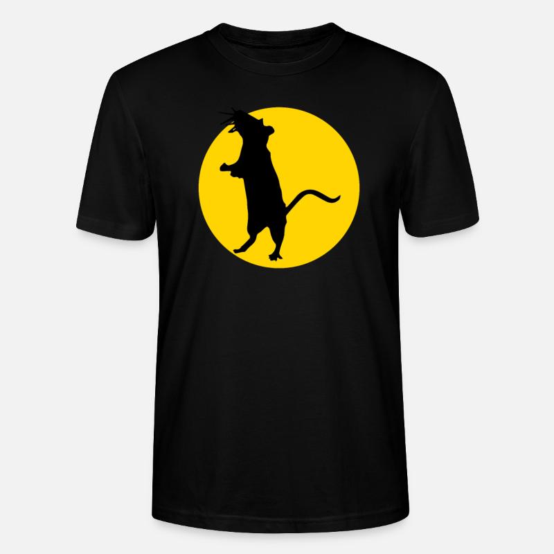 rat and moon - Stanley/Stella Unisex Bio-T-Shirt CRAFTER - Schwarz