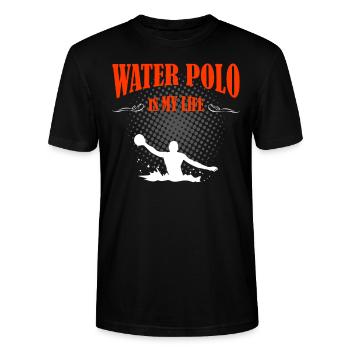 Water Polo - Stanley/Stella Unisex Bio-T-Shirt CRAFTER - Schwarz - Vorne - Alina (178cm) & Michal (187cm)