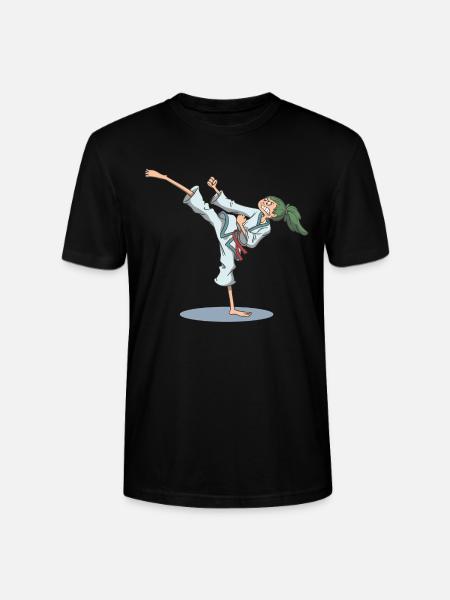 Karate foot kick over head - Stanley/Stella CRAFTER Unisex Organic T-Shirt - black