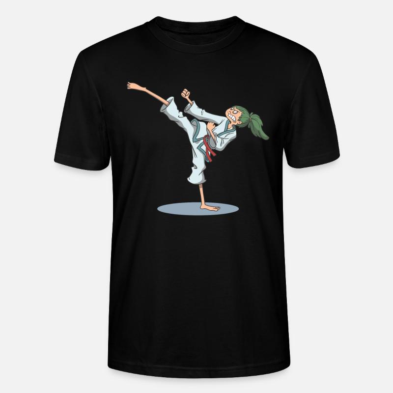 Karate Fuß Kick über Kopf - Stanley/Stella Unisex Bio-T-Shirt CRAFTER - Schwarz