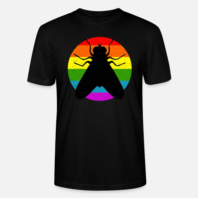 Rainbow Fly - Stanley/Stella Unisex Bio-T-Shirt CRAFTER - Schwarz