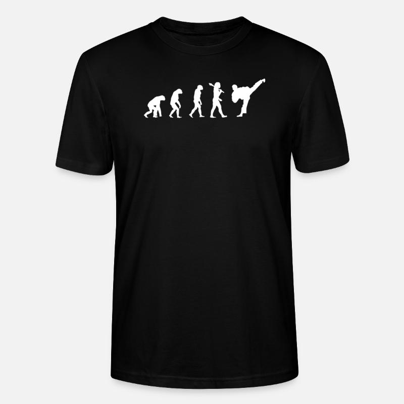 Taekwondo Evolution Fancy Tshirt - Stanley/Stella Unisex Bio-T-Shirt CRAFTER - Schwarz