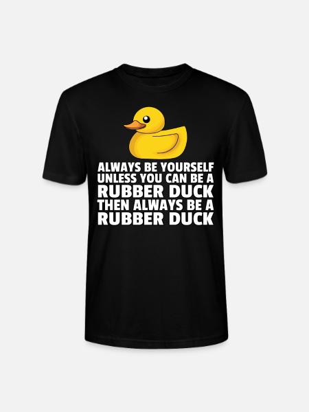 Gummiente Quietscheentchen Badeente Ente - Stanley/Stella Unisex Bio-T-Shirt CRAFTER - Schwarz
