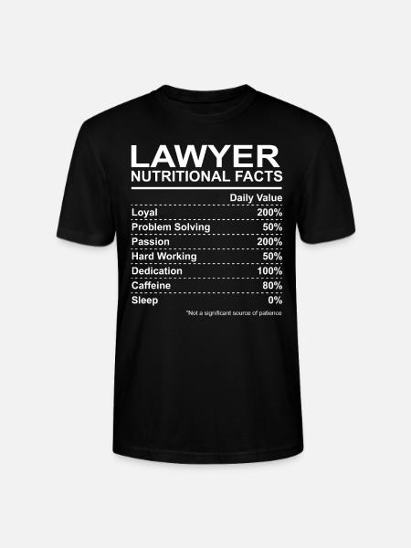 Lawyer Nutritional Facts - Stanley/Stella CRAFTER Unisex Organic T-Shirt - black