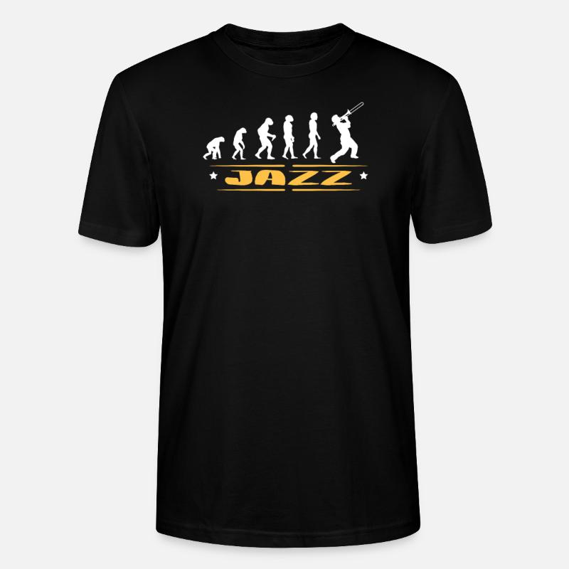 EVOLUTION JAZZ - Stanley/Stella CRAFTER Unisex Organic T-Shirt - black