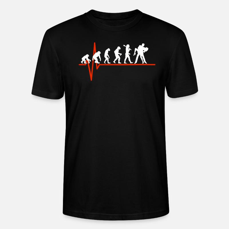 Tango Heartbeat - EVOLUTION OF TANGO - Stanley/Stella CRAFTER Unisex Organic T-Shirt - black