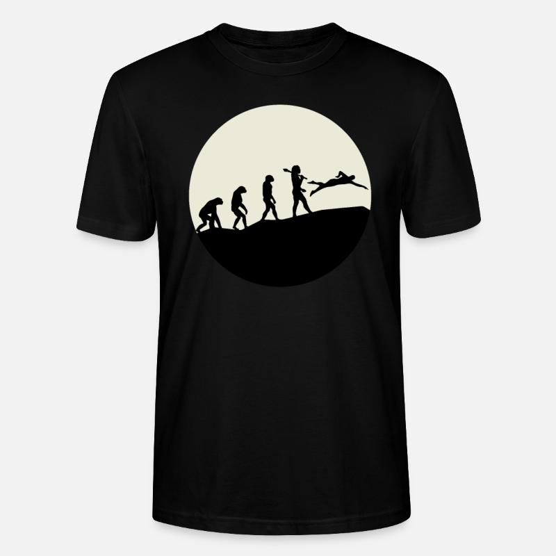 Nageurs Evolution Moon - T-shirt bio CRAFTER Stanley Stella Unisexe - noir