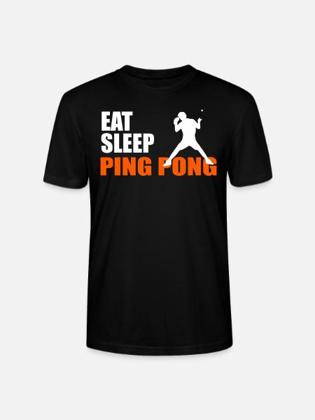 EAT. SLEEP. PING PONG. REPEAT. - Stanley/Stella CRAFTER Unisex Organic T-Shirt - black