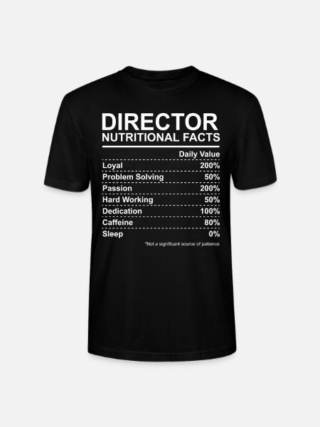 Director Nutritional Facts - Stanley/Stella Unisex Bio-T-Shirt CRAFTER - Schwarz