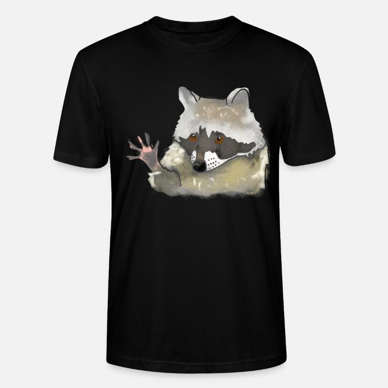 Waschbär - Stanley/Stella Unisex Bio-T-Shirt CRAFTER - Schwarz