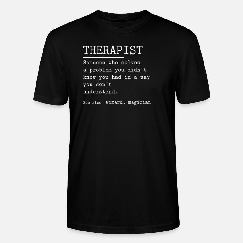 THERAPIST - Stanley/Stella Unisex Bio-T-Shirt CRAFTER - Schwarz