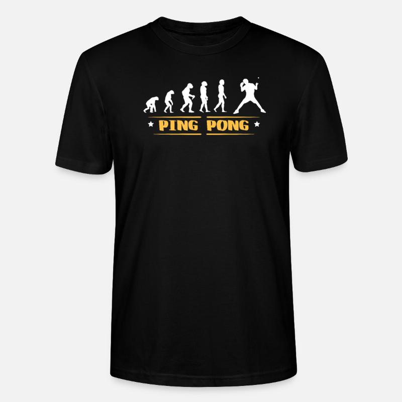 EVOLUTION PING PONG - Stanley/Stella CRAFTER Unisex Organic T-Shirt - black