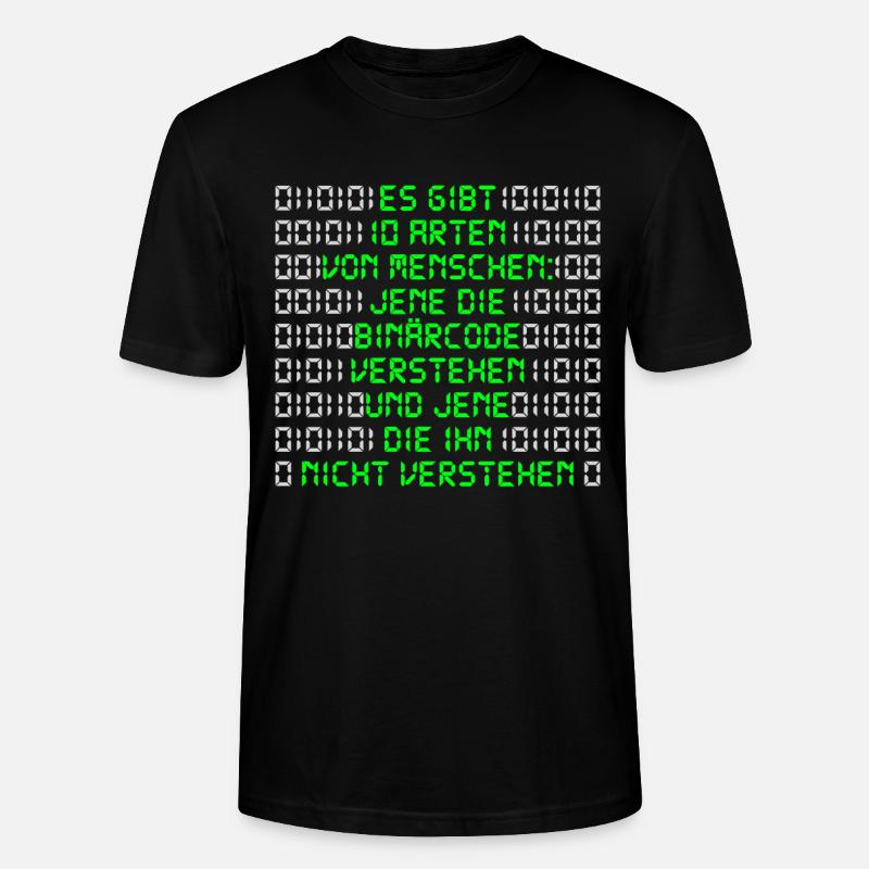 Informatikerer Programmierer Binärcode Nerd - Stanley/Stella Unisex Bio-T-Shirt CRAFTER - Schwarz