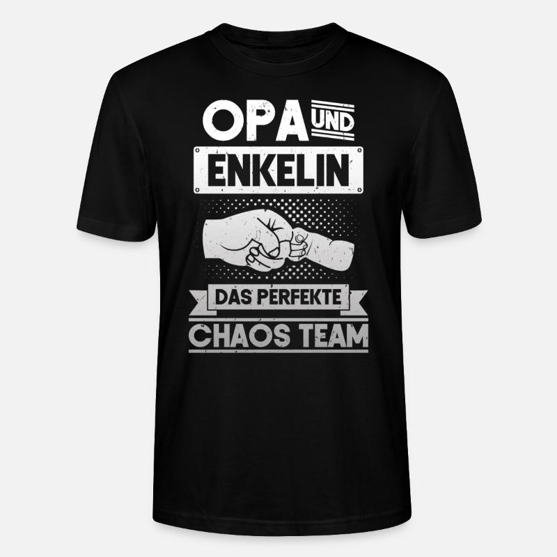Opa Und Enkelin Das Perfekte Chaos Team - Stanley/Stella Unisex Bio-T-Shirt CRAFTER - Schwarz
