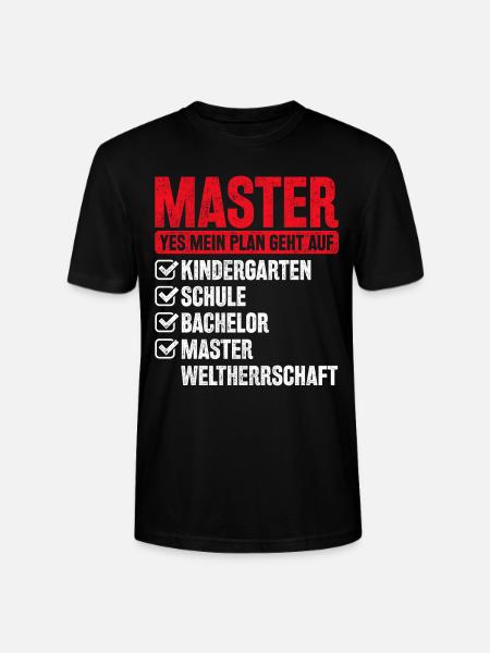 Master Abschluss Geschenk Plan Weltherrschaft - Stanley/Stella Unisex Bio-T-Shirt CRAFTER - Schwarz