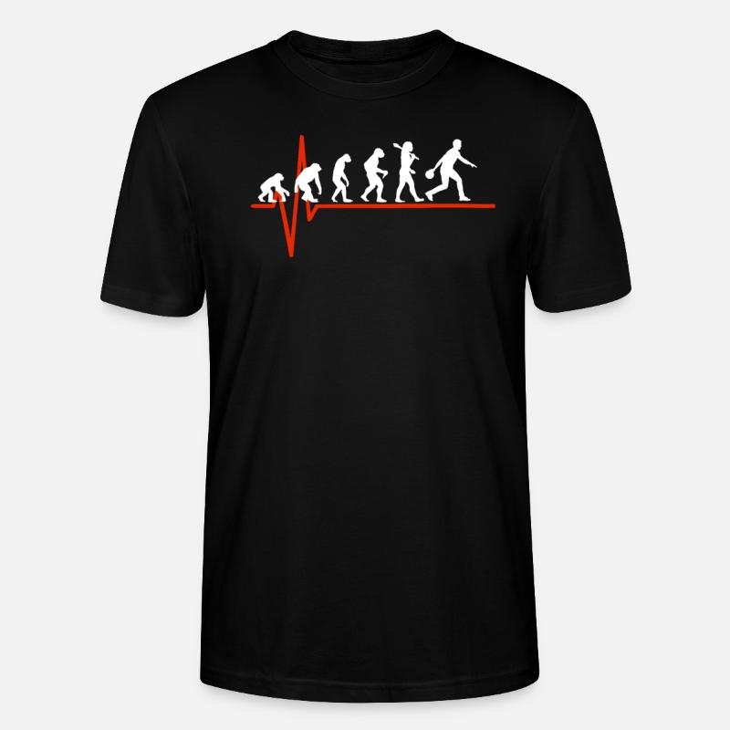Bowling Heartbeat - EVOLUTION DU BOWLING - T-shirt bio CRAFTER Stanley Stella Unisexe - noir
