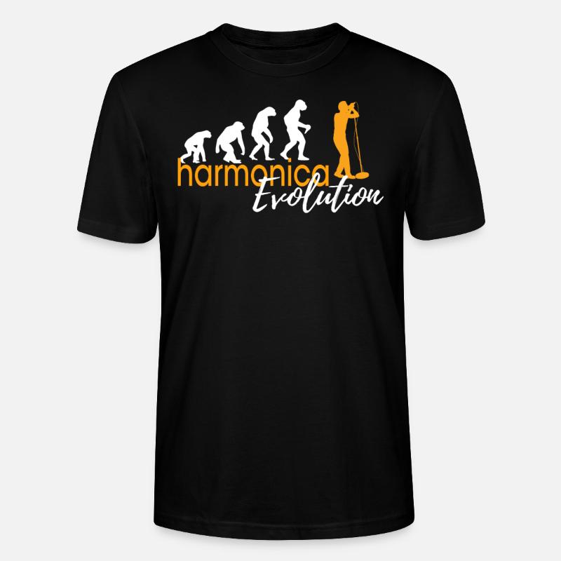 HARMONICA EVOLUTION - Stanley/Stella CRAFTER Unisex Organic T-Shirt - black
