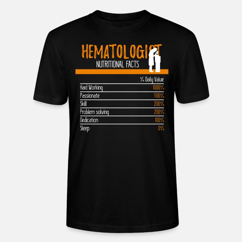 Hematologist Ingredients - Stanley/Stella Unisex Bio-T-Shirt CRAFTER - Schwarz