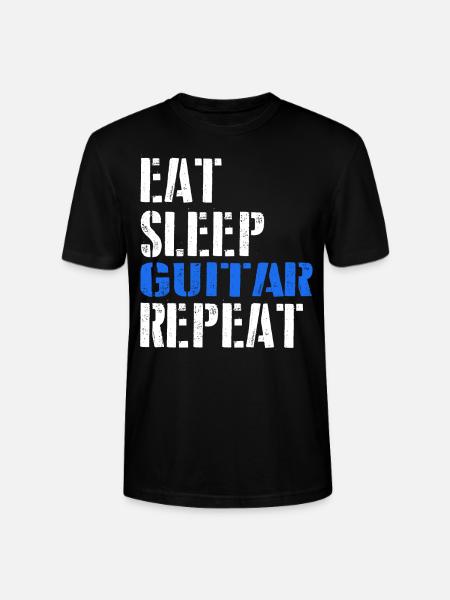 Eat. Sleep. Guitar. Repeat. - Stanley/Stella CRAFTER Unisex Organic T-Shirt - black