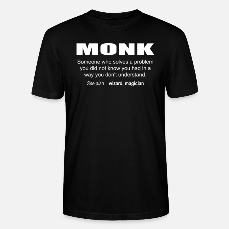 Monk Description - Stanley/Stella Unisex Bio-T-Shirt CRAFTER - Schwarz
