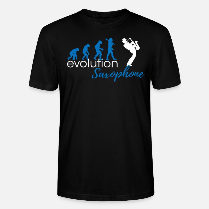 Évolution du saxophone - T-shirt bio CRAFTER Stanley Stella Unisexe - noir