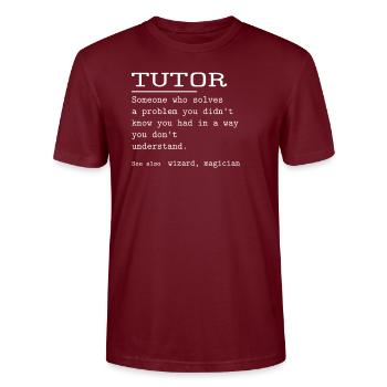 TUTEUR - T-shirt bio CRAFTER Stanley Stella Unisexe - bordeaux - Devant - Alina (178cm) & Michal (187cm)